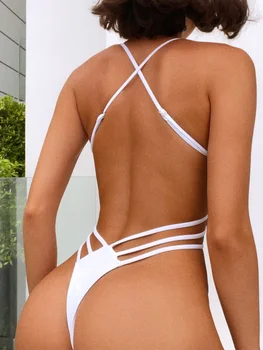 sexy backless bikini-o singură bucată de costume de baie bandaj bikini tanga, costume de baie Costume de baie Biquini conjunto de bikini, tankini beachwear