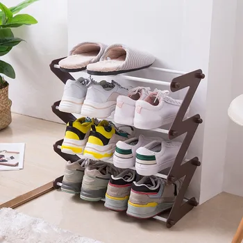 Simplu Raft de Pantofi cu Straturi de Design de Stocare Z-Tip de Pantofi, Cuier pentru uz Casnic și Dormitor