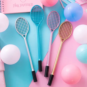 Simulare creatoare de Plastic Racheta de Badminton Pix cu Gel Kawaii Papetărie 0.38 mm Gel de Cerneala Stiloul Birou Student Consumabile