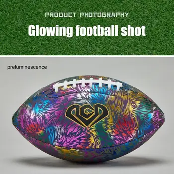 Size6/9 de Fotbal American Luminos Reflectorizante Minge de Rugby ballon de picior speciale de rugby pentru tineret adult rugby joc de Meci