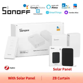 SONOFF Zigbee Inteligent Cortina Motor Panou Solar cu Baterie Opțională Lucra Cu Voce/App Alexa Google Smarttings Acasă Asistent MQTT