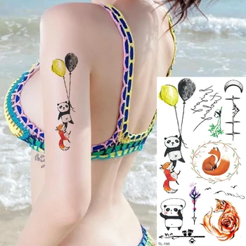 tatuaj temporar autocolant copii tatuaje animale de desene animate impermeabil tatuaje temporare pentru copii mici fata tatoo panda fox tatuaj
