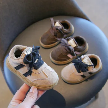 Toamna Iarna Nou Copil Lână de Bumbac captusite Pantofi pentru Copii Pantofi Casual Infant Toddler Prima Pietoni Copii Adidasi
