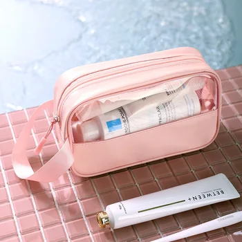Travel Essentials Sac de Cosmetice Transparent Vizuale PVC Machiaj Husă de Depozitare Moda rezistent la apa Portabil de Lux Genti Pentru Femei