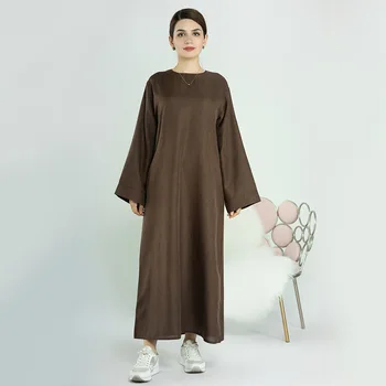 Turcia Arabe Modest Abaya Femeile Musulmane Casaul Lung Rochie Maxi Ramadan Eid Caftan Dubai Islamic Halat De Centură Femme Jalabiya Vestido