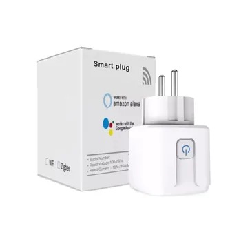 UE 20A Wifi Smart Plug Socket Priză de Monitorizare a Energiei App Zigbee Viața Inteligentă de Control de la Distanță Funcționează Alexa Electrice Priza de Putere