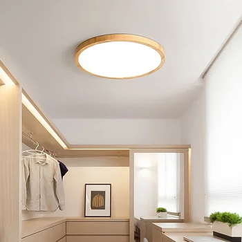 Ultra-subțire Lampă de Plafon Moderne 2.8 cm Led Tavan din Lemn de Lumină Montate pe Suprafață Pentru Living Dining Dormitor de Iluminat Lampă de Plafon