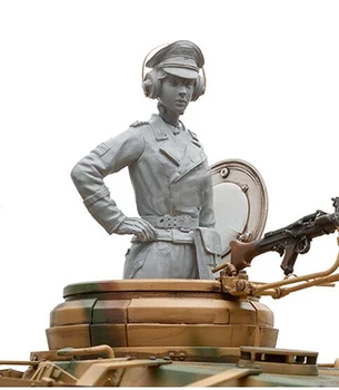 Unassambled 1/16 Femeie Comandant de Tanc ( FARA REZERVOR ) soldat Istorice Rășină kit model în miniatură Nevopsite