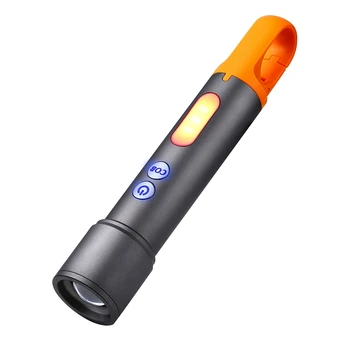 USB Reîncărcabilă Lanterna cu Zoom Lanterna LED-uri Cu COB Lumina Partea Proiector Lanterna Pentru Exterior Ușor De Utilizat