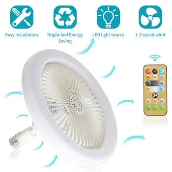 Ventilatoare de tavan Cu Control de la Distanță și Lumina Lampa LED Fan Convertor de Bază Inteligent Tăcut Ventilatoare de Tavan Pentru Camera de zi Dormitor