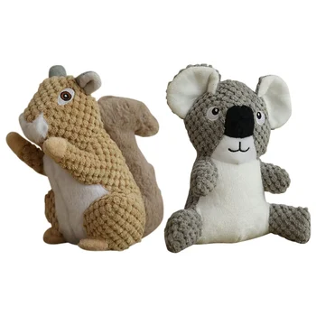 Veveriță Amuzant Koala Plus De Câine Jucării Scartaie Catelus Squeaker Scartaie Molar Jucărie Câine Mușcă Rezistente Animale De Companie Jucărie De Formare Consumabile