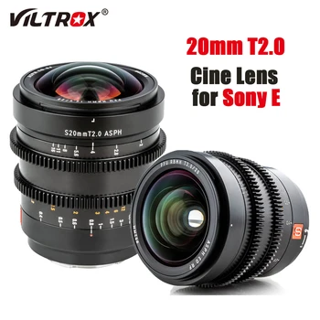 Viltrox 20mm T2.0 ASPH Camera Cine Lentile cu Unghi Larg de Lentile Full-Frame pentru Camera foto Sony E mount Lens A9 A7M3 A7RIV A7III A7S A6500