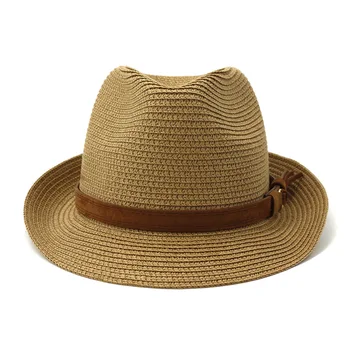 Vintage Vara Pălărie De Paie Reci Oameni De Paie Pălărie Panama Pălărie De Hârtie Retro Pălării Pentru Femeile Om Solid Fedoras Capac Fedora Pălărie Bărbați Capac