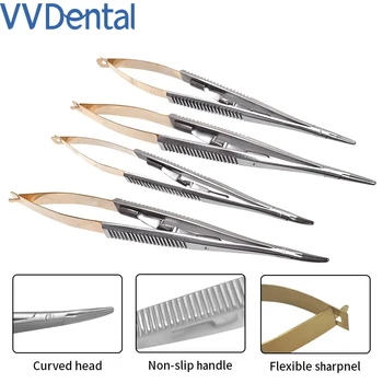 VVDental 14/16cm Dentare Castroviejo Titularii de Ac cu Blocare Drepte/Curbate Ortodontic, Implant Forceps Chirurgie Dentară Instrumentele