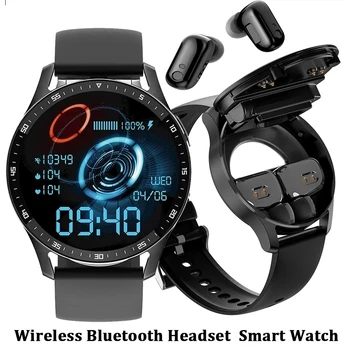 X7 TWS 2-in-1 Wireless Căști Bluetooth Ceas Inteligent Heart Rate Monitor de Presiune sanguina Ceasuri de Fitness 100+Sport Smartwatch