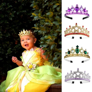 ZANLLOY Printesa Fulg de nea Coroana de Rol Fetita Jucarii pentru Copii de Colorat Piatră prețioasă Bentita Cadou pentru Copii Accesorii de Par