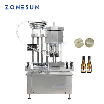 ZONESUN ZS-XG440C Desktop Automată Ropp Capac de Aluminiu Pilfer Proof Capac Plafonarea Mașină de Sertizare pentru Bautura de Soia Sticla de Vin