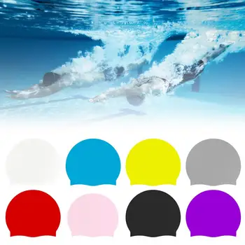 Înot Pălărie de Culoare Solidă rezistentă la Rupere Silicon Femei Bărbați Scufundări Pălărie Funcțional Elastic Silicon Capac de Înot de Înot